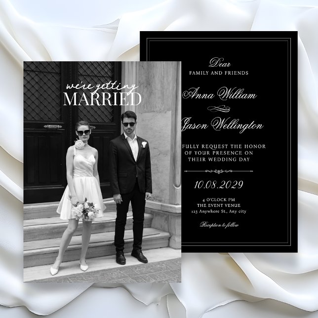Invitation Styliste Moderne minimaliste photo mariage  (Créateur téléchargé)