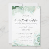 SUBTLE AQUA MODERNE ABSTRAIT GÉOMÉTRIQUE ART ÉVÉNE