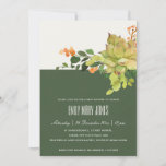 INVITATION SUCCULENT CACTUS FLORAL WATERCOLOR BABY SHOWER<br><div class="desc">If you need any further customisation or any other matching items,  please feel free to contact me at yellowfebstudio@gmail.com</div>