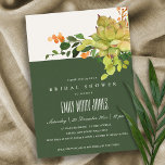 INVITATION SUCCULENT CACTUS FLORAL WATERCOLOR BRIDAL SHOWER<br><div class="desc">If you need any further customisation or any other matching items,  please feel free to contact me at yellowfebstudio@gmail.com</div>