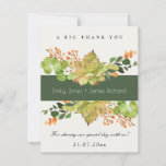 INVITATION SUCCULENT CACTUS ORANGE FLORA WATERCOLOR THANK YOU<br><div class="desc">If you need any further customisation or any other matching items,  please feel free to contact me at info@yellowfebstudio.com</div>