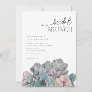 Invitation Succulent Désert Brunch nuptial minimal