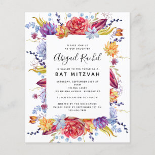 Invitation Succulente du Bat mitzvah BUDGET