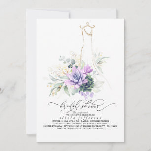 Invitation Succulents Végétation Mariage Robe Fête des mariée