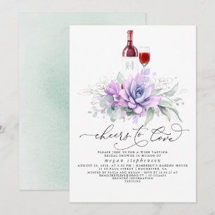 Invitation Succulents Vins de verdure Fête des mariées de dég