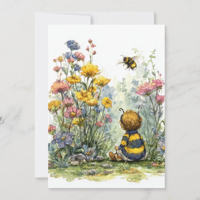 Invitation Sucré comme Can Bee | Golden Baby (Devant)