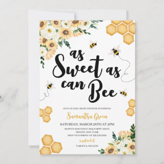 Invitation Sucré comme le Baby shower Can Bee