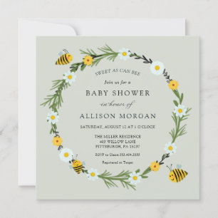 Invitation Sucré comme peut être Baby shower