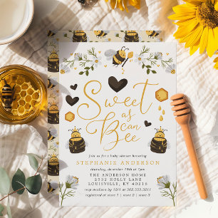 Invitation Sucré comme peut être Honeycomb Baby shower de bou