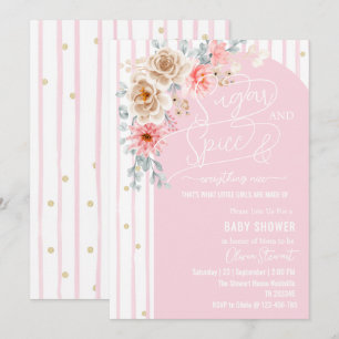 Invitation Sucre et épices & tout ce qui est charmant Baby sh