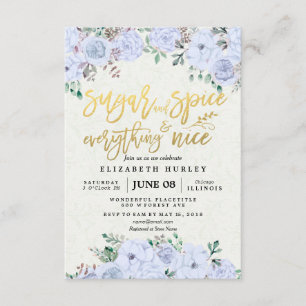 Invitation Sucre Floral & Épices & Tout Nice Baby shower
