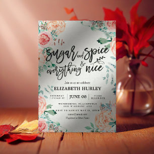 Invitation Sucre Floral & Épices & Tout Nice Baby shower