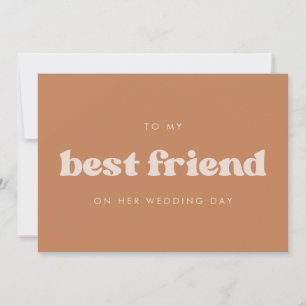 Invitation Sucre roux rétro À ma meilleure amie jour de maria