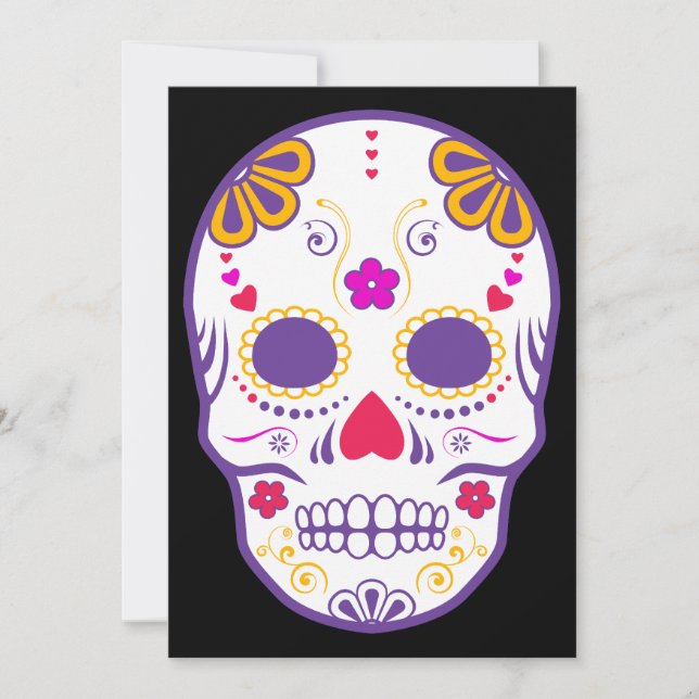 Invitation sucre skullz : 1 (Devant)