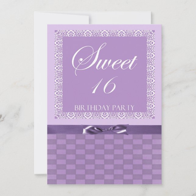 Invitation sucrée personnalisée 16 parties (Devant)