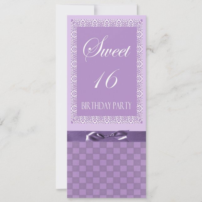 Invitation sucrée personnalisée 16 parties (Devant)