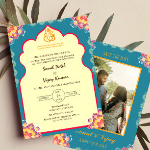 Invitation Sudh Desi Mariage hindou indien Ganesha Logo Chakr