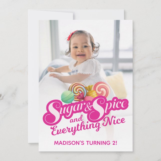 Invitation Sugar et Épice (Devant)
