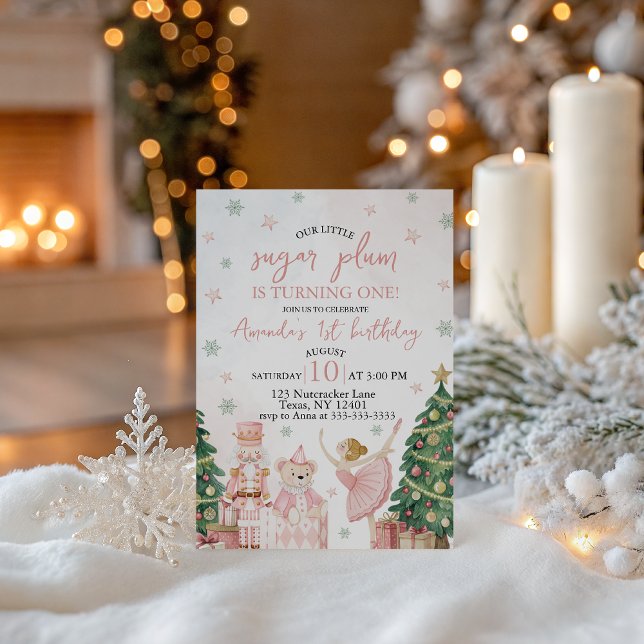 Invitation Sugar Plum Nutcracker Birthday Invite (Créateur téléchargé)