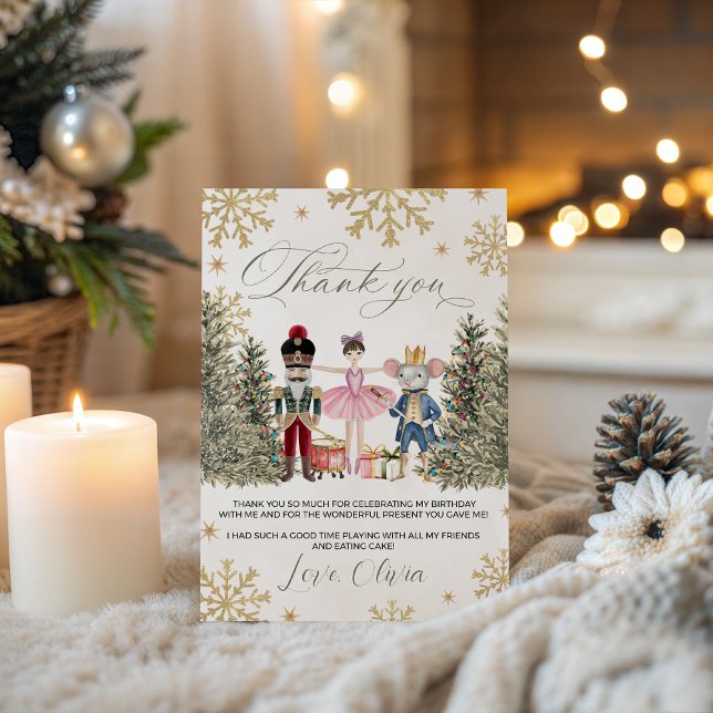 Invitation Sugar Plum Nutcracker Thank You Card (Créateur téléchargé)
