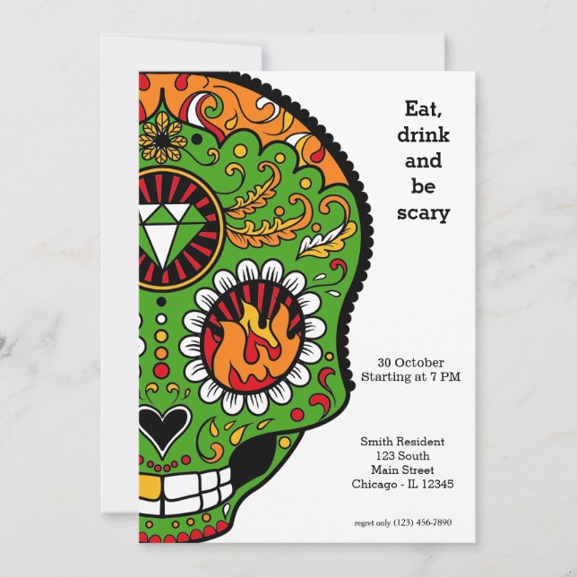 Invitation Sugar Skull (Devant)