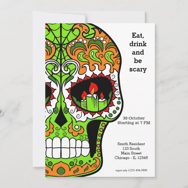 Invitation Sugar Skull (Devant)
