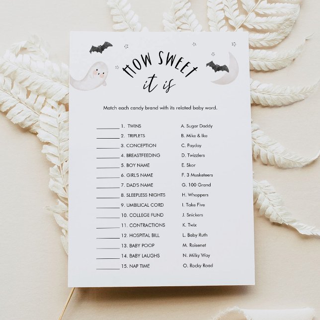 Invitation SUGARBOO Comme c'est doux Jeu de Bébé Halloween (Créateur téléchargé)