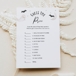 Invitation SUGARBOO Guess the Price Baby shower Game Card