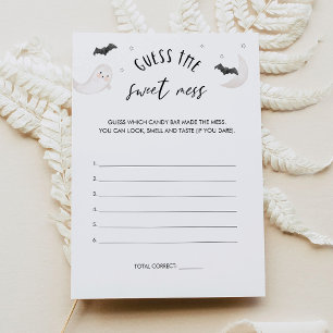 Invitation SUGARBOO Halloween Guess Sweet Mess Game Card