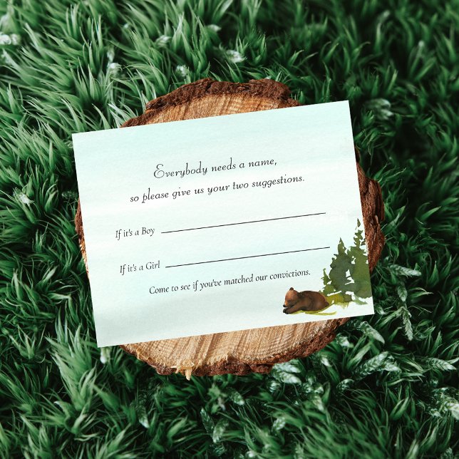 Invitation Suggestions de noms de bébé pour l'aventure en for (Créateur téléchargé)