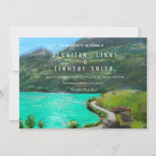 Invitation Suisse paysage peinture pastel à l'huile