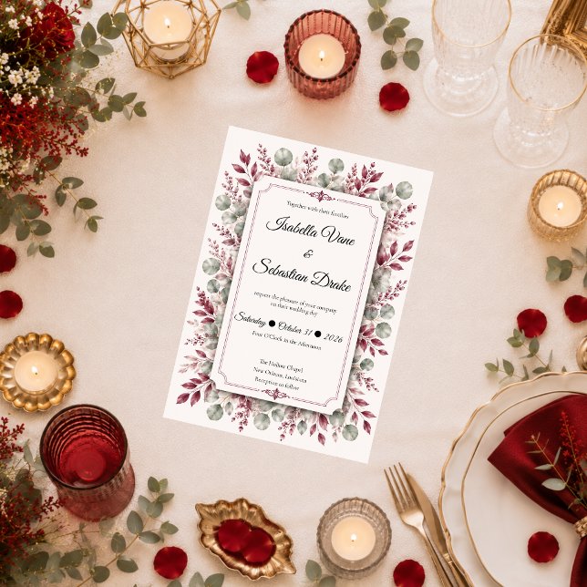 Invitation Suite de mariage floral romantique (Créateur téléchargé)