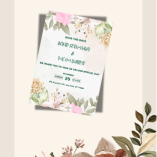 Invitation Suite d'invitation de mariage Cottagecore, gravure