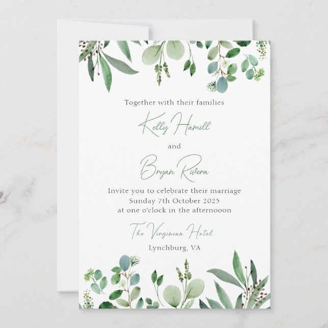 Invitation Suite Eucalyptus (Devant)
