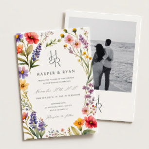 Invitation Suite Fleur sauvage rose, Jardin Nous