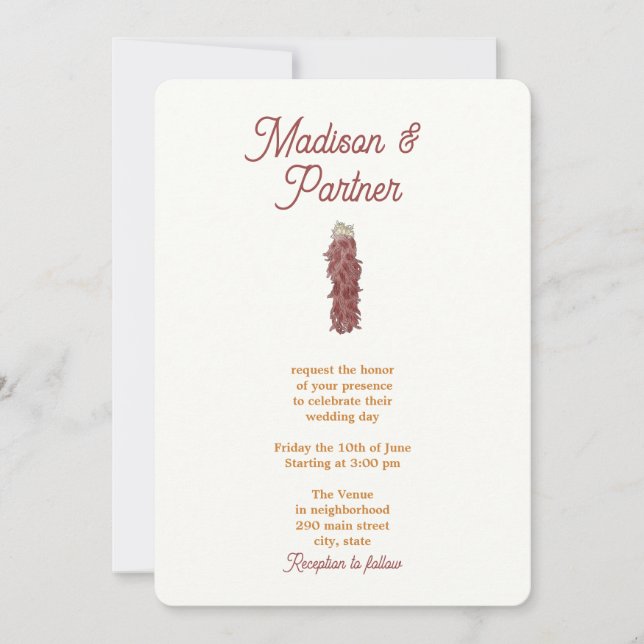 Invitation Suite Mariage Chili (Devant)