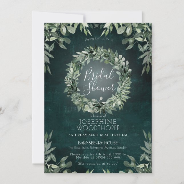 Invitation Suite Mariage de Bouquet verdoyante (Devant)