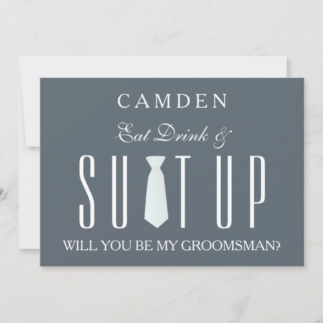 Invitation Suitup Seras-tu mon groom ? (Devant)