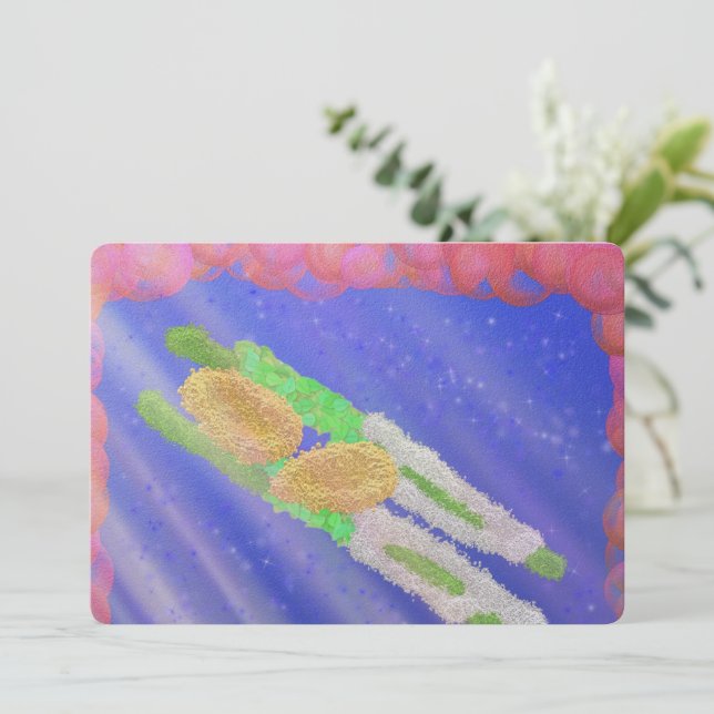 Invitation Sukkot ס ו כ ו ת amusant lulav et etrog sukkah (Debout devant)