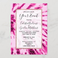 Summer Artsy Girly Neon Blush Pink Tie Dye Motif