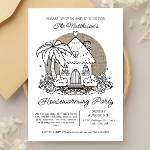 Invitation Summer Beach House Drop À La Fête Du Chauffage