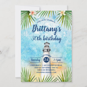 Invitation Summer Beach Thématique Anniversaire Fête Invitati