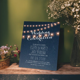 Invitation Summer Beach Wedding Starry Nuit étoilée et String