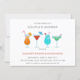 Invitation Summer Cocktail Party Couple's Shower