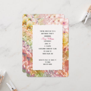 Invitation Summer Cosmos fête d'anniversaire