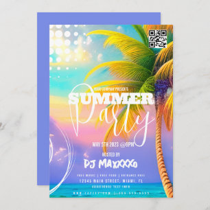 Invitation Summer DJ Event Beach Party Club Flyer C