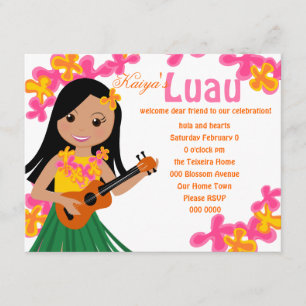 Invitation Summer Hula Ukulele