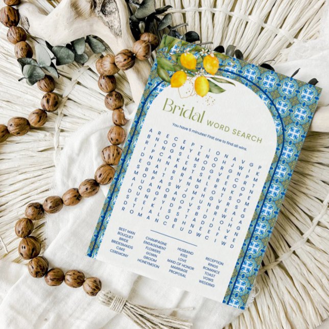 Invitation Summer Lemon Fête des mariées Mot de recherche Car (Créateur téléchargé)