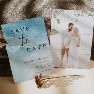 Invitation Summer Ocean Beach Photo Save the Dates
