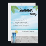 Invitation Summer Party Beach<br><div class="desc">summer party invitation,  beach themed summer party invitation,  palm tree,  summer color,  
Summer fresh, </div>